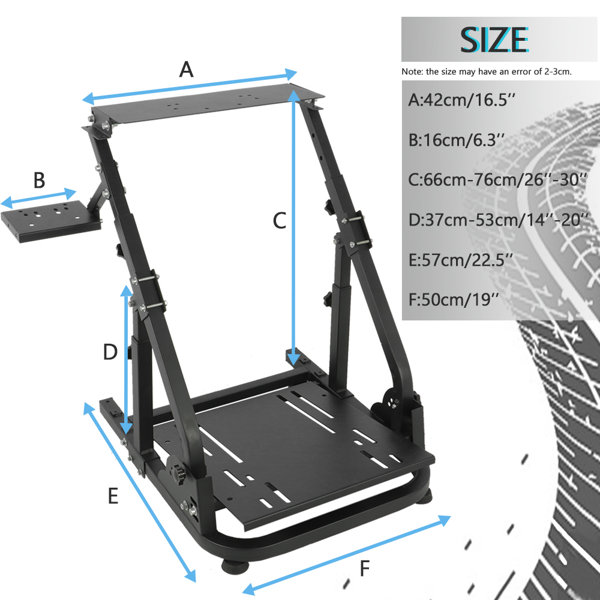 Anman Racing Wheel Stand fit Logitech G27 G29 G920 Fanatec